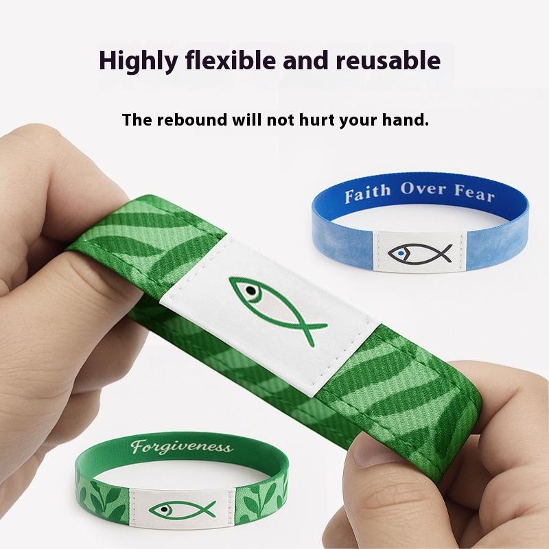 Wasserdichtes Bibel NFC Armband Verstellbares Smart Sensor Bibelvers Elastisches Armband Geschenke