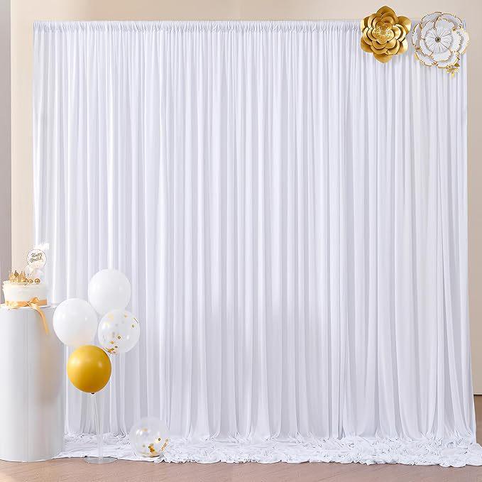 Wedding Stretch Fabric Rod Pocket Curtain for Scenic Decor