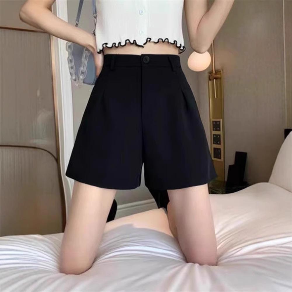 

2024 Plus Size High Waist Wide Leg Shorts - Spring/Summer Collection for Women in Apricot 5XL [Recommended 171-180 lbs]