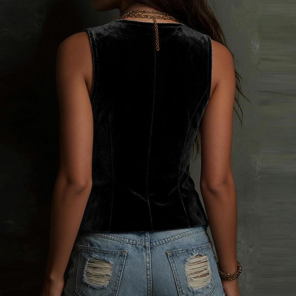 2026 Spring/Summer Women's Sleeveless Button Vest Tank Top - Sexy & Stylish