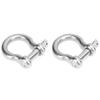 2pcs Bow Shackle Stainless Steel Anti Corrosion D Ring Anchor for Camping Hiking Outdoor Sports(M18 950kg Load )