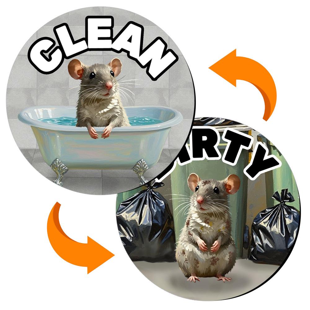 Double-Sided Magnetic Dishwasher & Refrigerator Decoration Stickers