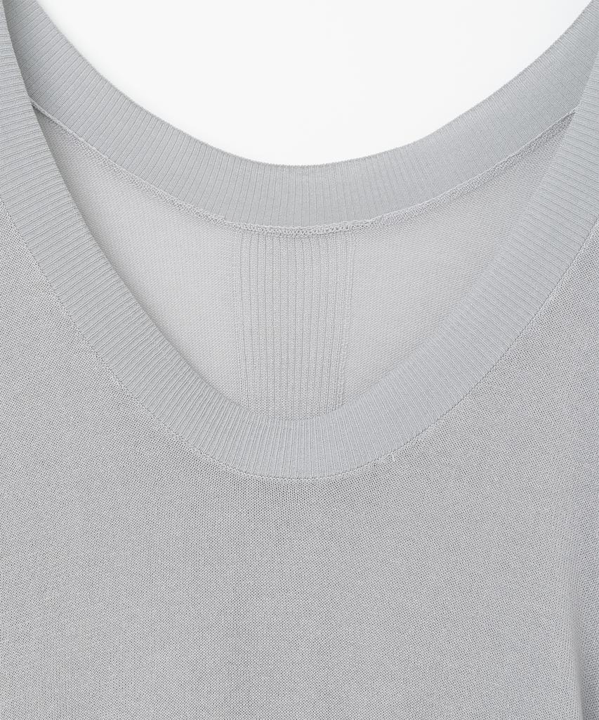 MILLO WOMEN Sheer Loose Fit Knit Top [Cool Grey]