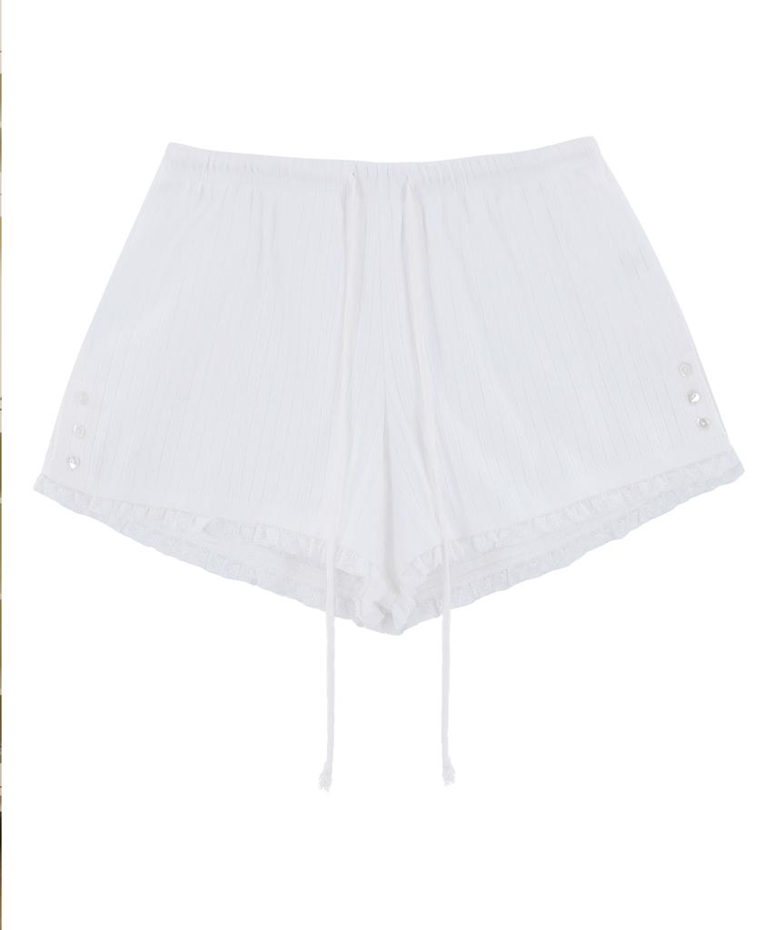 Lojanneu Sweet Dreams Lace Shorts (White)
