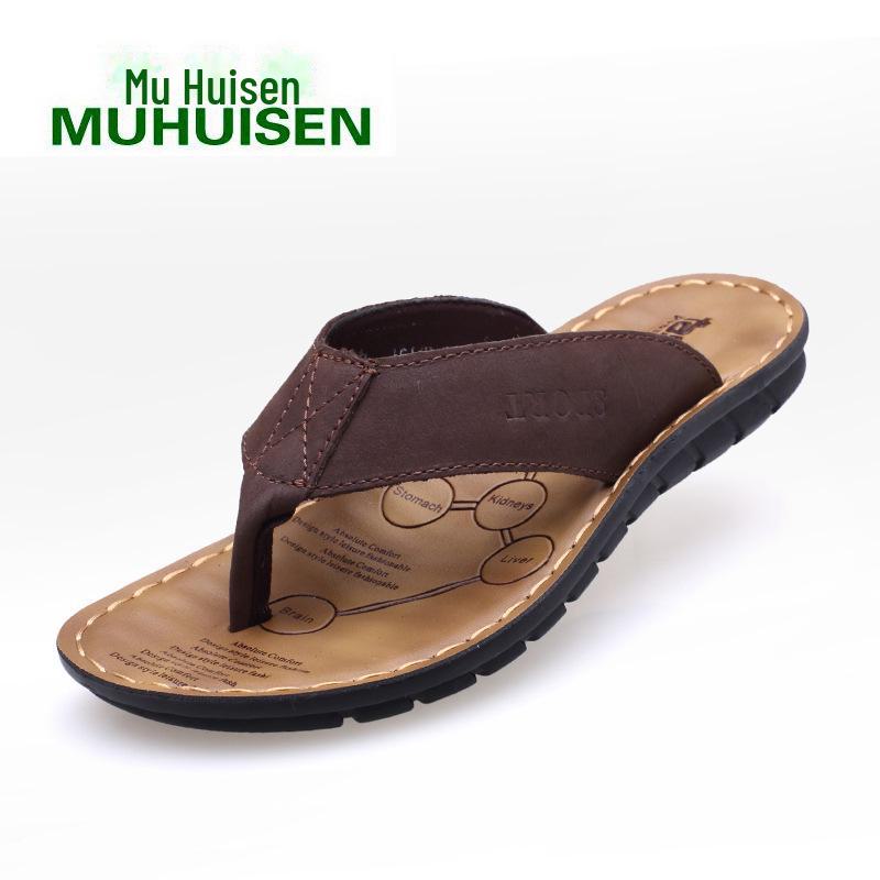 Pánské kožené sandály 2025 pro dvojí účel - Trendy letní žabky na pláž a k řízení