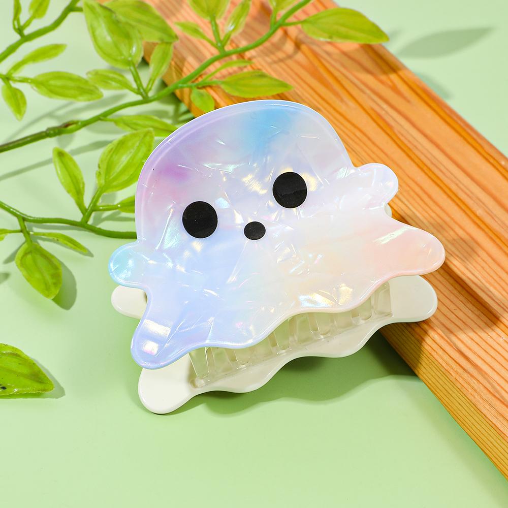 Halloween Colorful Ghost Hair Claw Cute Unique Hair Clip Practical Daily Hair Accessory for Decorating Hairstyles
