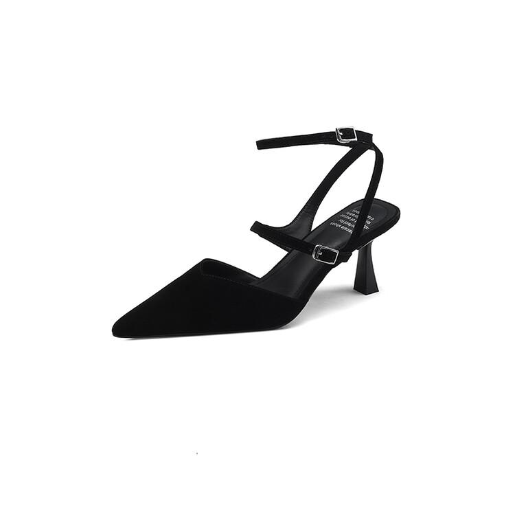Fashion 2025 New Sheep Suede Summer Sandals Pointed Toe Sandals Shoes for Women Handmade Women Sandals Zapatos De Mujer Gladiator Shoes