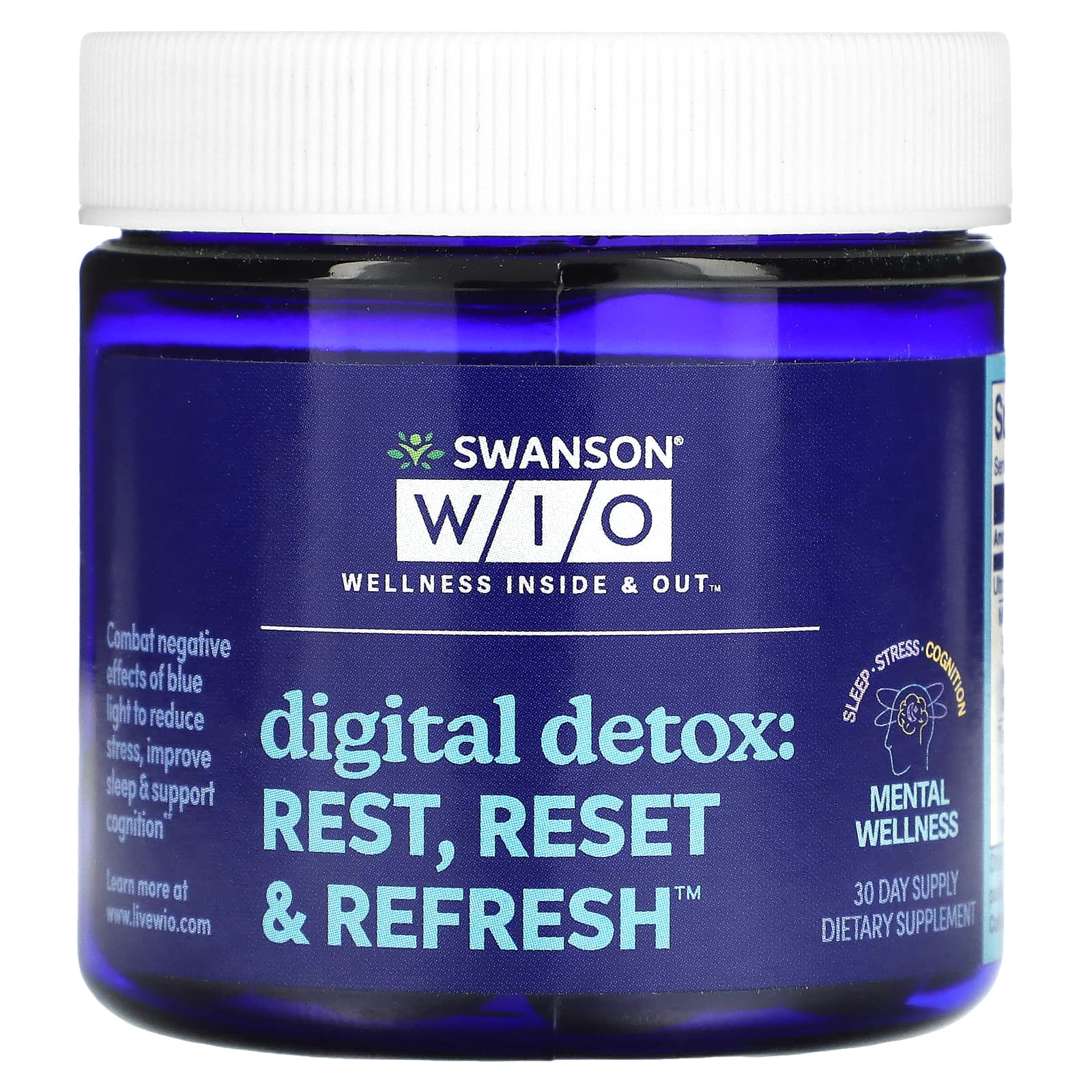 

Swanson WIO, Digital Detox: Rest, Reset & Refresh, 30 Softgels