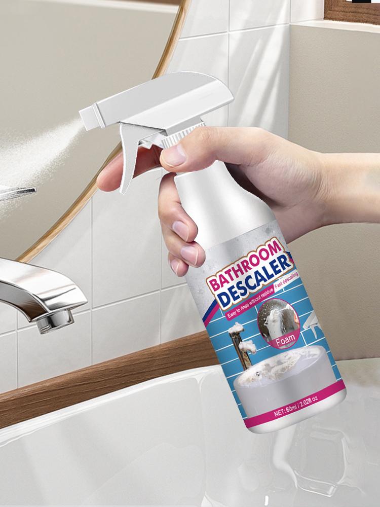 Bathroom Descaler Foam Cleaner Reusable Stubborn Stains Cleaner Glass Scale Cleaner for Stainless Steel Glass Ceramic Plastic