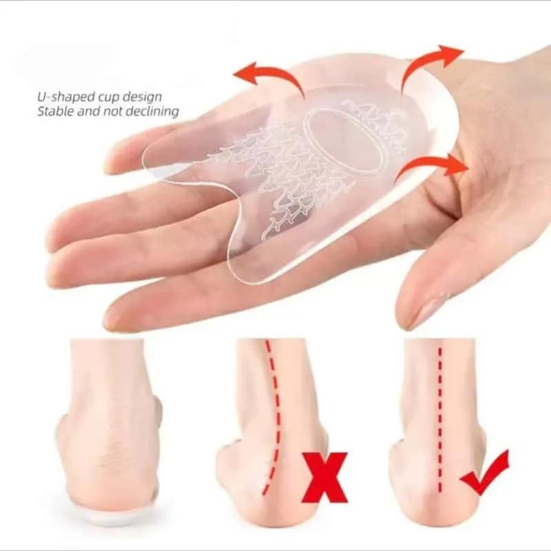 Fascite Plantare Gel di Silicone Talloniere Ammortizzanti Talloniere per Dolore Tallone Speroni Calcaneari Sollievo dal Dolore Tallone Cuscinetto per Piede Solette per Scarpe
