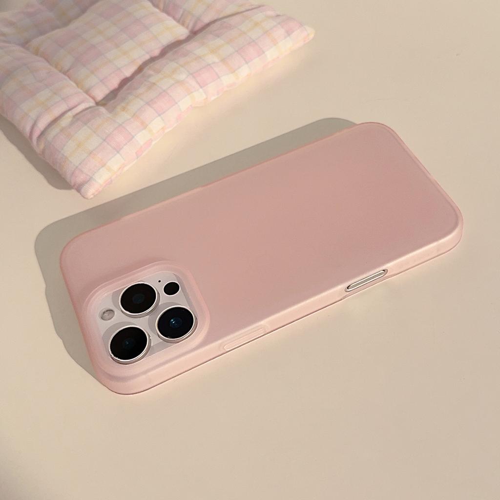 Niche Ins Transparent Powder Matte Suitable for Apple 17 Mobile Phone Case 16pro Max Solid Color Iphone14 Silicone 13 Soft
