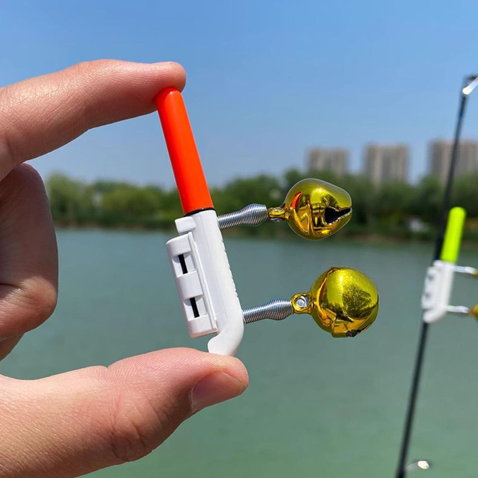 Fishing Bell and Night Light Kit LED Night Fishing Rod Bite Bait Alarm Light Suitable for Night Fishing 2pcs оранжевый