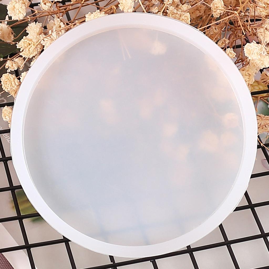Round Resins Tray Moulds for Epoxy Resins Jewelry Tray Candle Holders Gypsum Silicones Moulds for Home Decoration