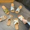 Fairy Wind One-word Slippers Female Summer Wear Summer New Korean Version Soft-soled Flats Beach Shoes Sandals Female