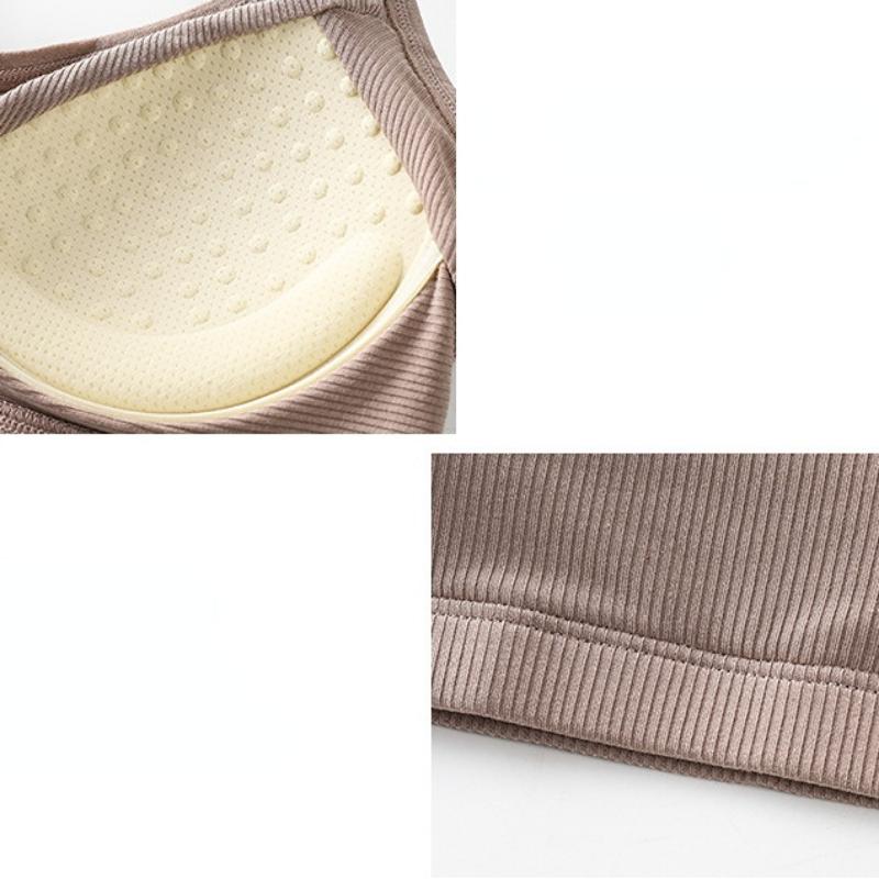 Summer Sports Bra Cotton Women's Bra Strap Adjustable Latex Pad Wrapped Chest Shockproof Sexy Lingerie Bras Camisole