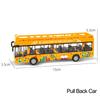 High Simulation Toy Car Model Diecast Plastic Pull-Back Bus Inertia Car City Tour Bus ABS Car Model Toys Gifts For Children Kids