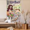 Cartoon CClarences Printed Large Wall Tapestry Hanging Tarot Hippie Wall Rugs Dorm Art Home Decor
