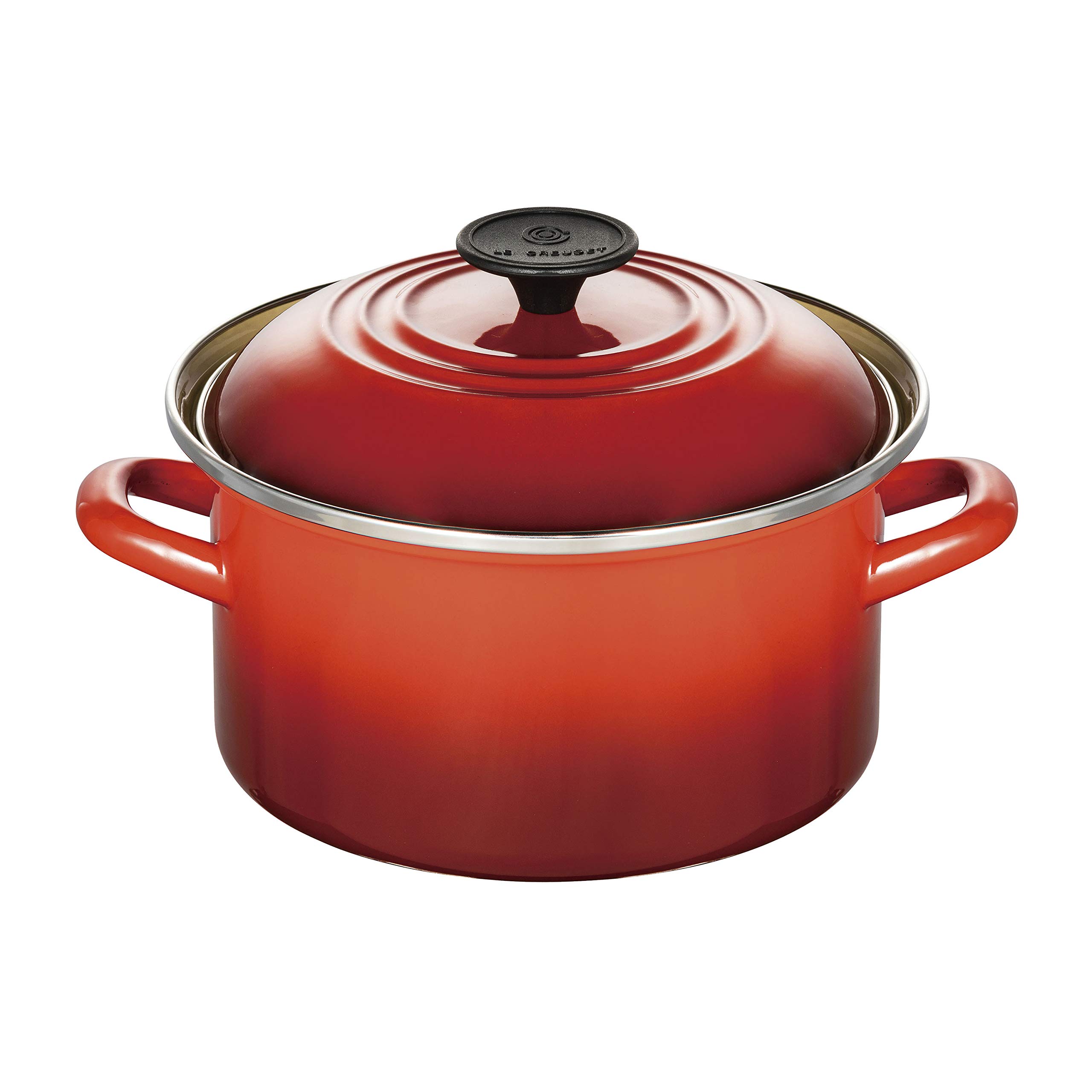 

Le Creuset EOS Casserole, 20 cm, Cherry Red, Gas/IH Compatible [Official Japanese Product]