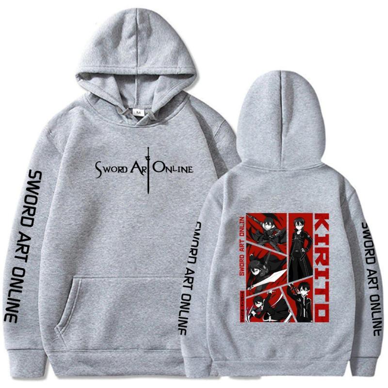 Sword Art Online Japanese Animation Men's Hoodie Vintage Unisex Pullover Vintage Graphic Hoody Tops Oversize Clothing