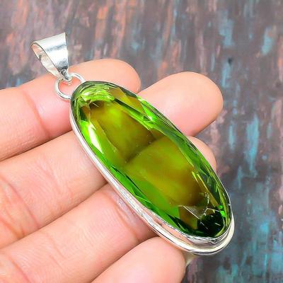 Peridot Gemstone Ručně vyrobený 925 Sterling Silver šperky přívěsek pro ni