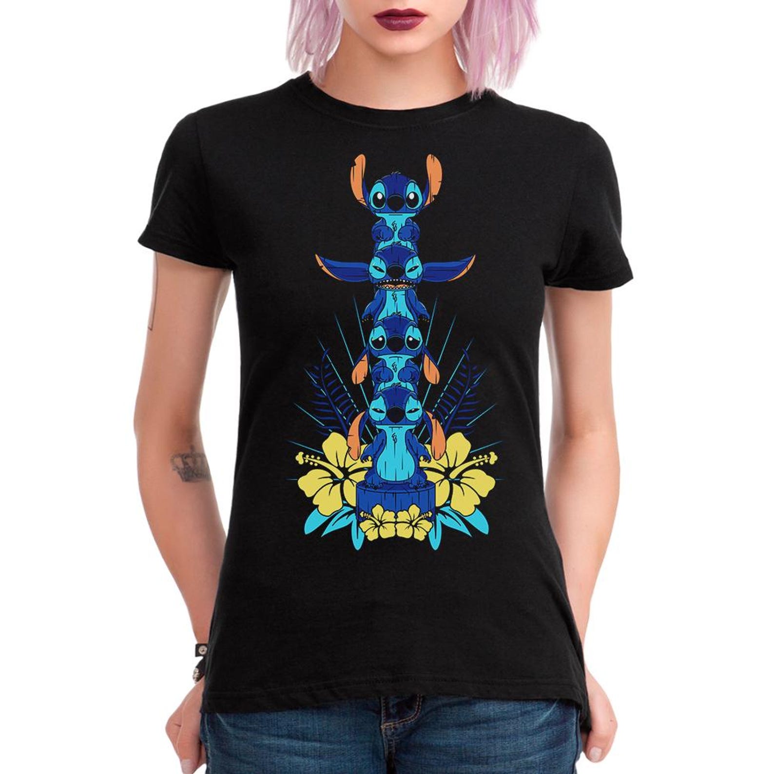 Stitch Totem T-Shirt, Men s and Women s Sizes M