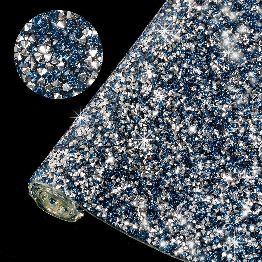 VC 20*24cm *40 Self-Adhesive Glass 3D Eco-Friendly Rhinestone Flatback 14 Facets Strip Sticker DIY Accessories Phone