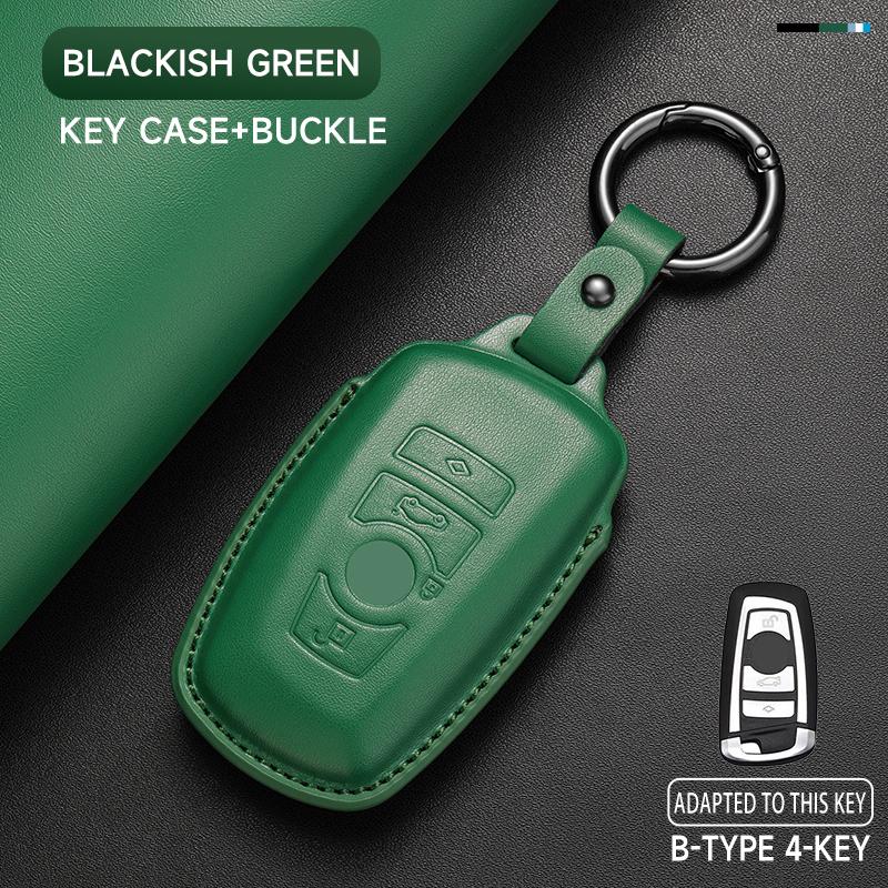 Leather Car Key Cover Case Protection Shell Keychain For Bmw F20 F30 F31 F21 F11 X3 F25 X4 I3 M3 M4 1 3 4 5 Series 320i 530i 550