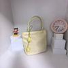 Casual Nylon Shoulder Tote Bag Lovely Tulip Pendant Lightweight Large Capacity Women Handbag for Commute Grocery Shopping