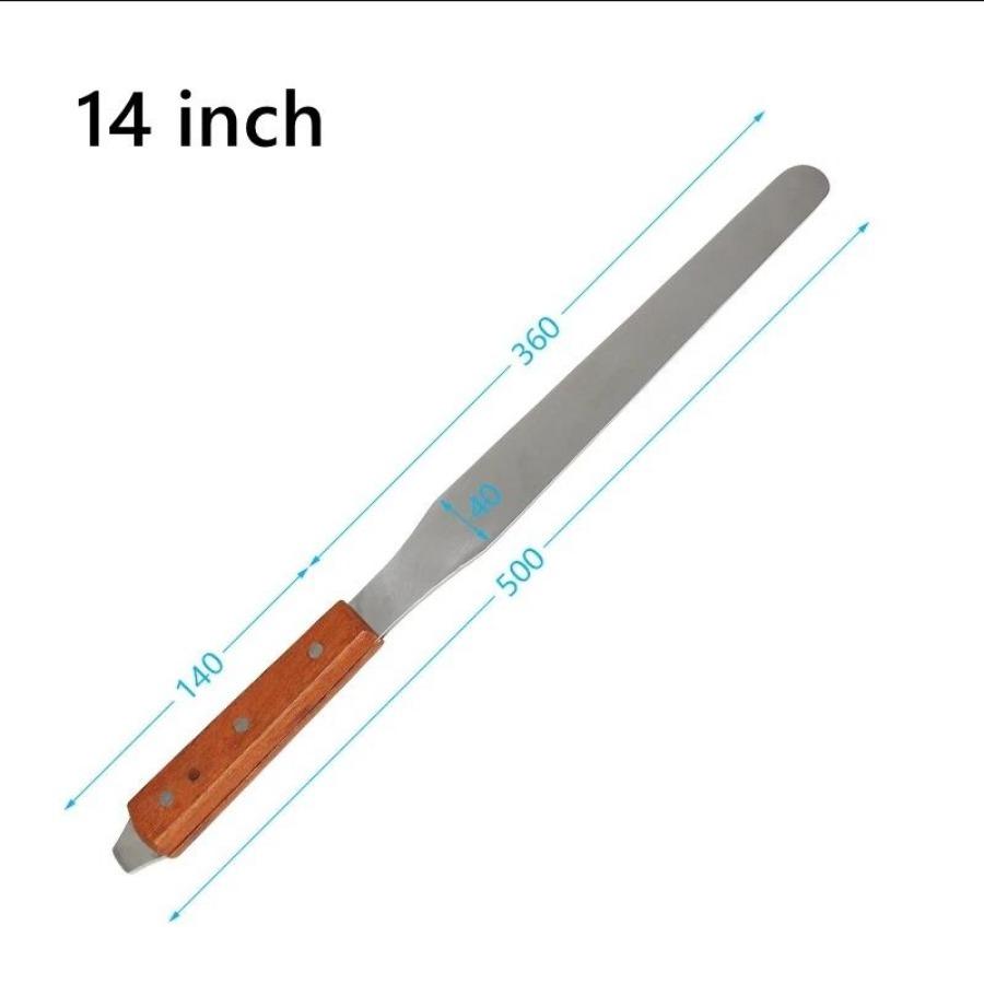 Silk Screen Printing Industrial Ink Spatula Stainless Steel Scraper Blade and Wooden Handle Screen Printing Ink Knife Tool Parts