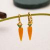 18K Gold-Plated Fruit & Vegetable Earrings: European & American INS-Inspired Fresh Design