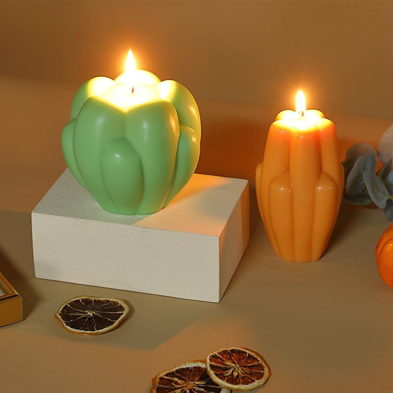 DIY Five Petal Flower Bud Tulip Scented Candle Silicone Mold Gypsum Drip Glue Home Crafts Decoration Mold