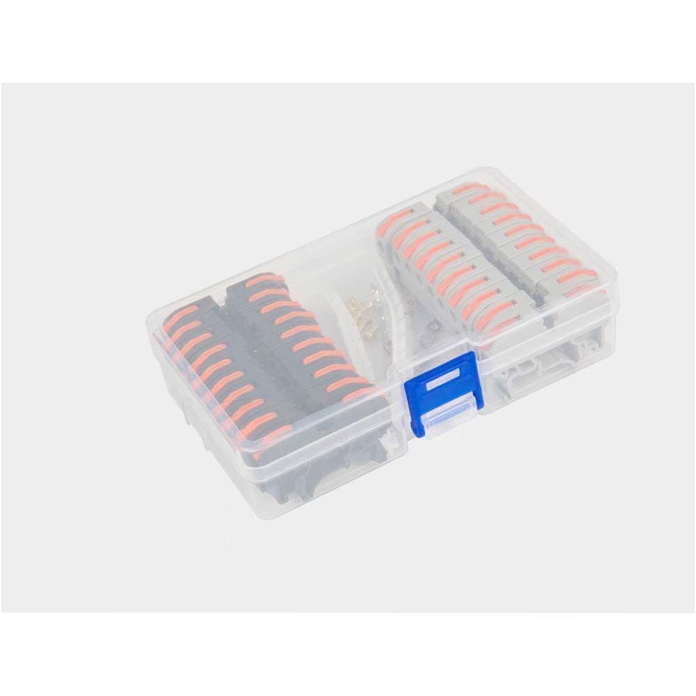 20PCS Universal DIN Rail Terminal Blocks Kit 32A 400V Wire Wiring Connector  Circuit Inline