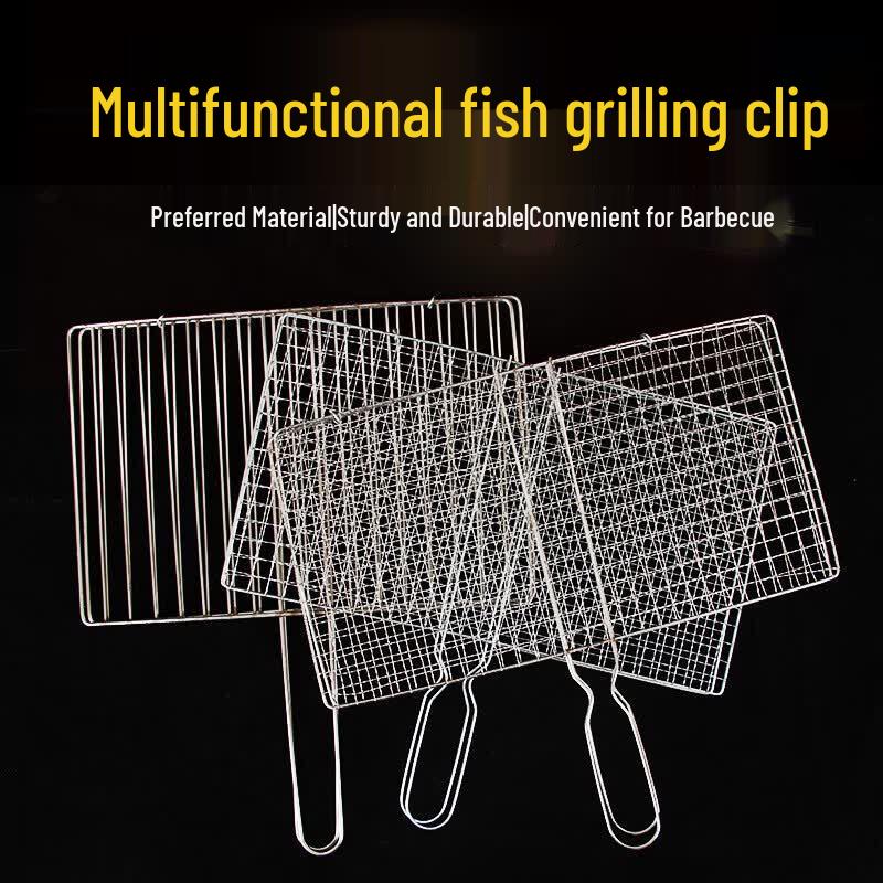 Stainless Steel BBQ Grilling Net and Clip