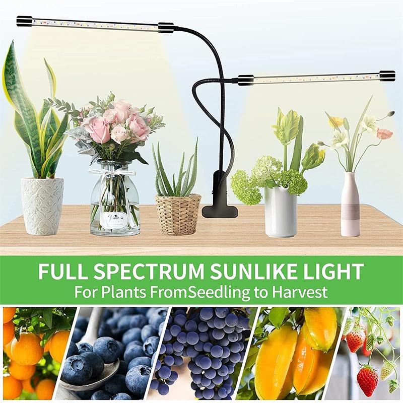 Full Spectrum Multi-Head LED Grow Light Clip Light USB DC 5V For Plants Sunshine Light LED Plant Lamps Waterproof