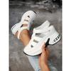 Plus Size Women's Summer New Arrival Open-Toe Platform Sandals with Air Cushion Thick Sole and Velcro Closure