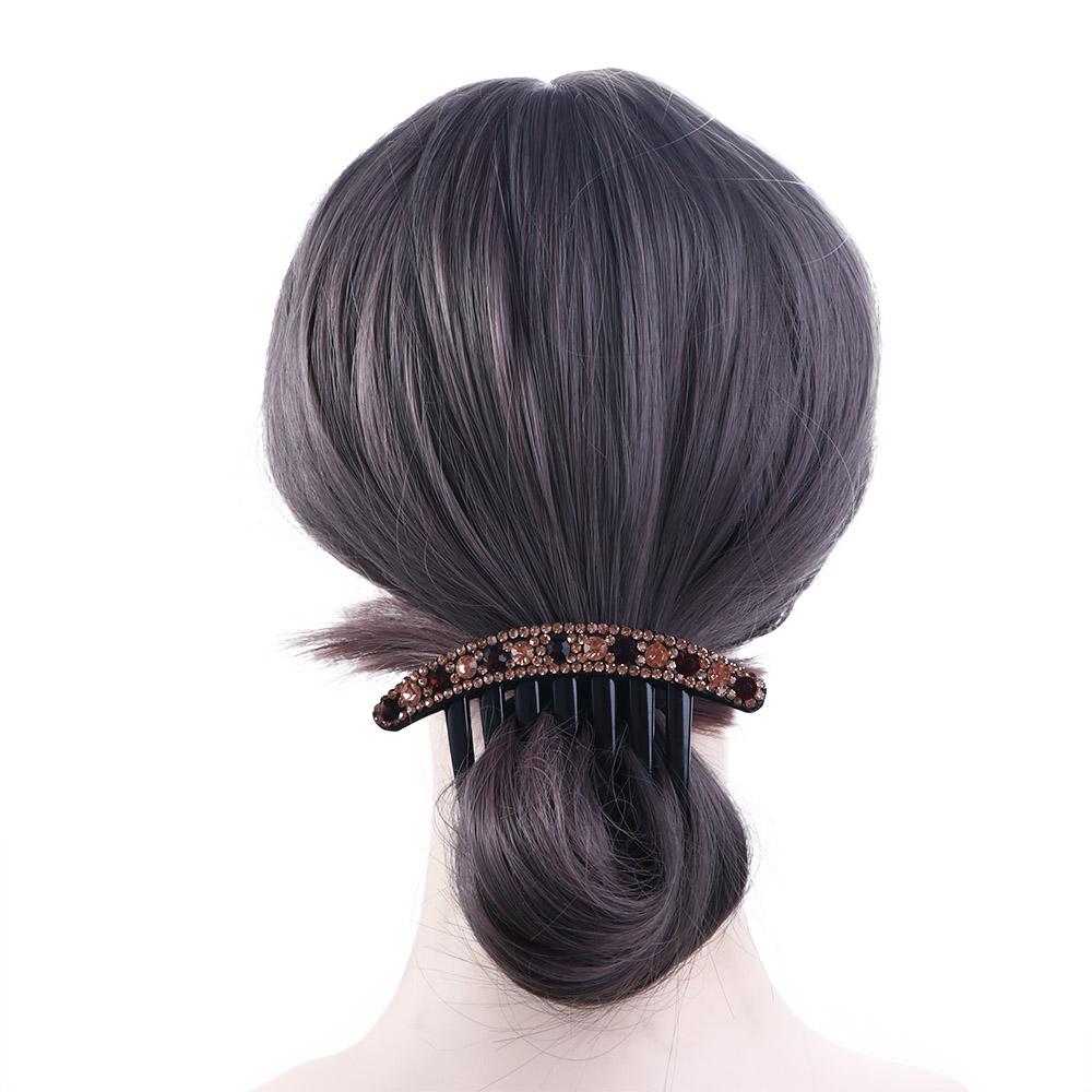 Temperament All-match Hair Accessories Korean Style Headwear Seven-tooth Comb Rhinestone Hair Comb