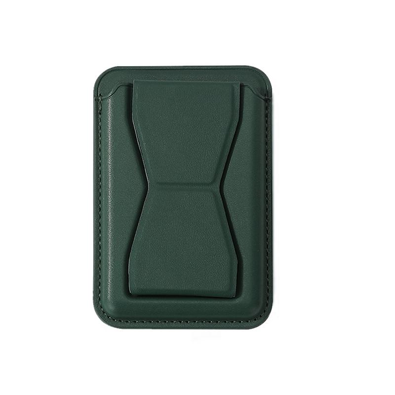 Universal Mobile Phone Stand Pu Leather Magnetic Wallet Case For Magsafe Magnetic Card Holder Pocket Cover With Bracket Card Bag