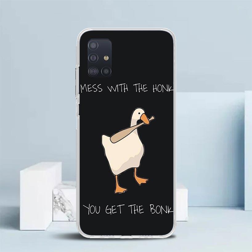 

Cartoon Duck Goose Game Silicon Call Phone Case For Samsung Galaxy A51 A50S A71 A70 A41 A40 A31 A30 A21S A20E A10 A6 A7 A8 A9 Co Samsung A20E