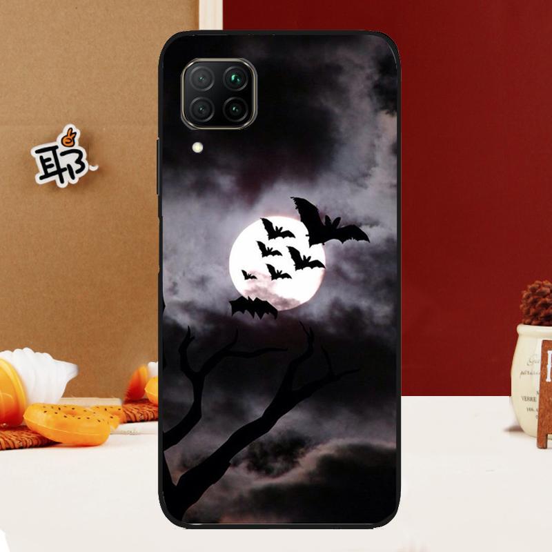 Gothic Horror Bats Full Moon For Huawei Nova 10 9 SE Nova 5T 11i 8i 3i Y90 Y91 Y70 Y60 Y61 P20 P30 P40 Lite P60 Pro Case