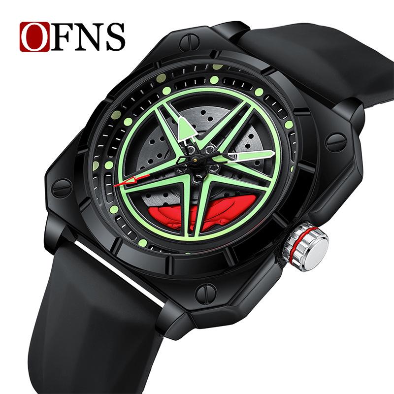OFNS Men s Simple Square Quartz Watch with Creative Star Design