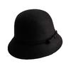 New Hepburn Woolen Bucket Hat Women's French Retro Autumn and Winter Top Hat Basin Hat Elegant White Hat