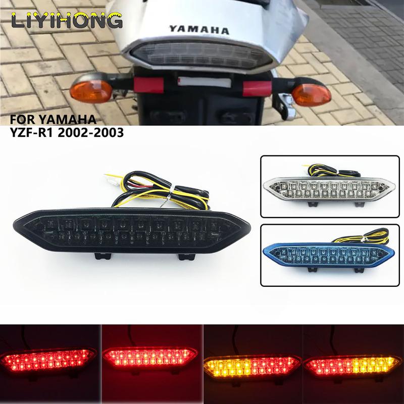 Motorcycle Rear Tail Light Brake Turn Signals Integrated For Yamaha YZF-R1 YZF R1 2002 2003 LED TailLight