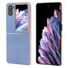 Electroplating Phone Case for Oppo Find N2 Flip 5G Rhinestone Texture Shockproof Case PC+PU Leather Phone Cover