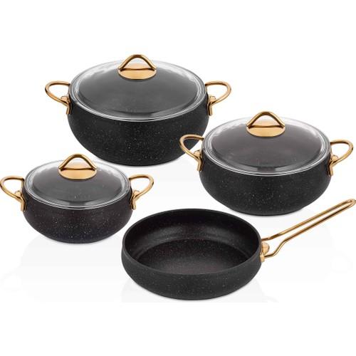 

Taç Safari Набор гранитной посуды из 7 предметов, черный