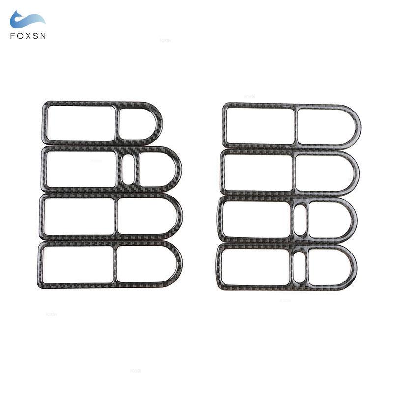 For VW Golf 4 Jetta Bora MK4 R32 GTI 1999 - 2004 Car Carbon Fiber Interior Door Handle Bowl Frame Cover Protective Trim