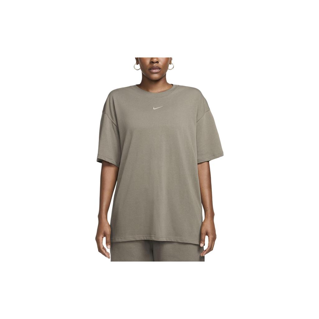Nike X Nocta Big Body CS Letter Comfort Short Sleeve T-Shirt Unisex Tops Olive-Gray Moon-Fossil FN7663-040