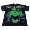 Vintage KURT COBAIN AOP Nirvana City In The Dark Single Stitch Shirt REPRINT