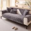 New Light Luxury Internet Celebrity Thickened Plush Leather Sofa Cushion Winter Modern Cream High-End Cover Seat Cushion Cover Cloth
