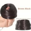 Elastic Rubber Band Straight Updo Chignon Synthetic Flower Bun Head Wig  Lazy