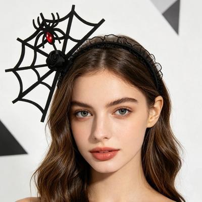 Spider Witch Halloween Spider Headband Flowers Ghost Festival Headpiece  Holiday Gathering